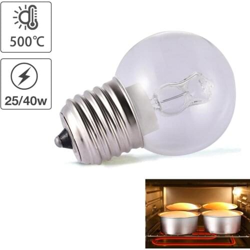 E27 25W 40W 110V Oven Tungsten Light Bulb High Temperature Resistant Safe Oven Lamp Bulb for Many Household Appliances
