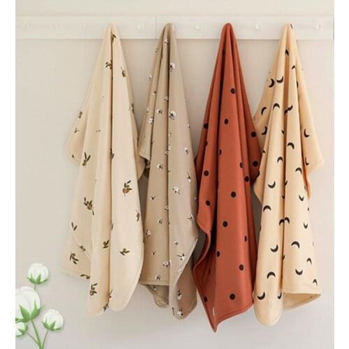 Baby Wrap Blanket Newborn Muslin Swaddle Towel Two-layer Cotton Breastfeeding Cover Baby Bedding Set Photography Accessories