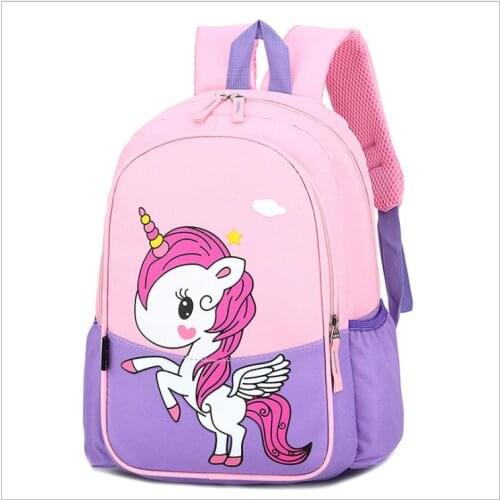 Cute Lovely Unicorn Backpack Girls&Boys 1-3 Grade School Bags Girls Funny Cartoon Quality Kids Mochilas