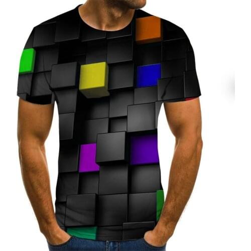 New Skull T Shirt Men Hip-Hop Round Neck Short Sleeve Streetwear Tops Tees Casual 3D Print Fire Skull T-shirt Halloween Clothing