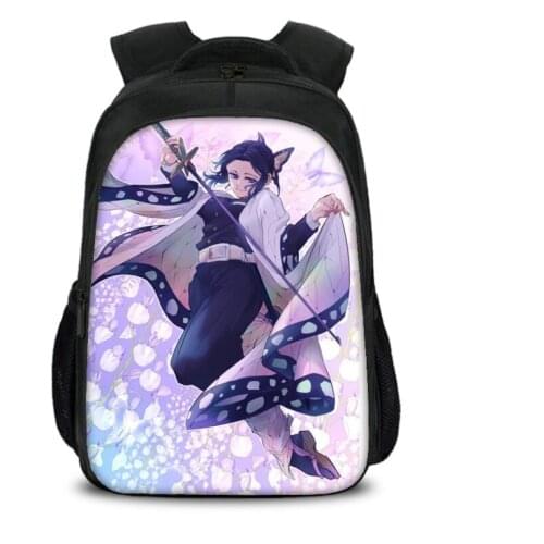 16 inch Anime Demon Slayer Kimetsu no Yaiba Children School Bags Orthopedic Backpack Kids School Boys Girls Mochila Infantil