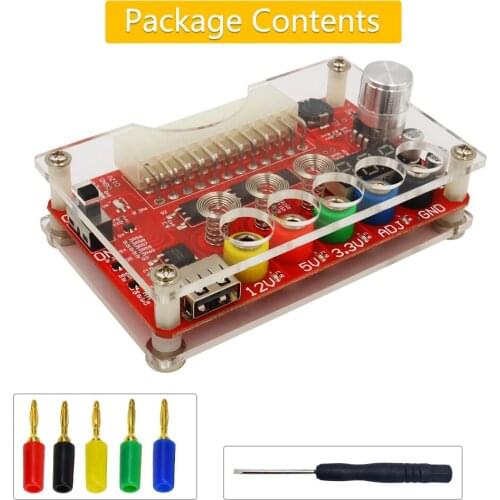 1 Set 12V 24Pin Board ATX Power Supply Module With ADJ Touch Sensor Switch Kit Output Voltage Module Adapter