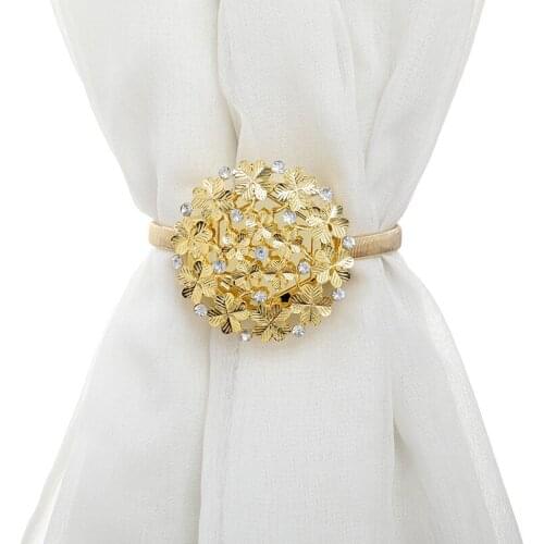 Flowers Curtain Hooks Curtain Strap Accessories Tieback Home Magnet Curtains Buckle Magnetic Window Tie Backs Perde Aksesuarlar