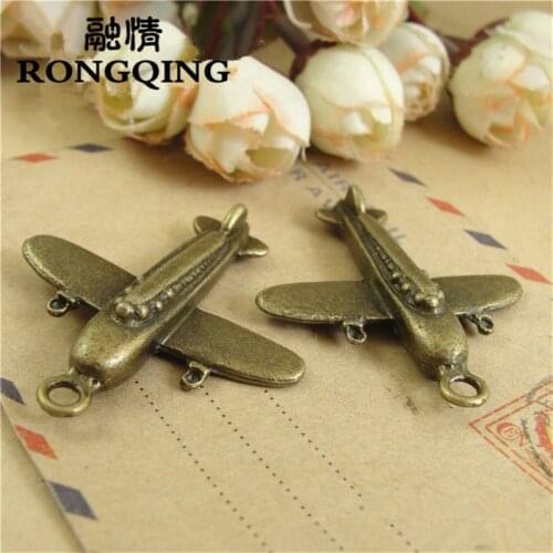 RONGQING 43*37MM Big Necklace Pendant 40pcs/lot Bomber Pendants Necklaces DIY Accessories