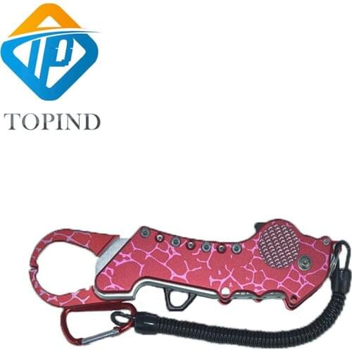 Control Fish Device Aluminum DM100 Fish Lip Grips Fish Grabber Tools 1 PC/bag Folding Fish Gripper