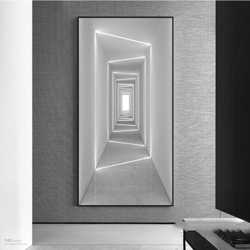 Modern Building Canvas Painting Fashion Wall Art Picture Black and White Black Print Poster for Living Room Lobby Decor Cuadros