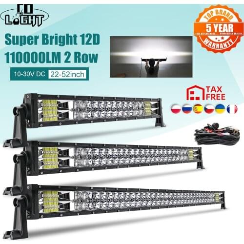 CO LIGHT 22" 32" 42" 52" Led Light Bar Offroad 2-Rows 420W 620W 820W 1020W Combo Beam Work Light 4x4 Trucks Car Driving Led Bar