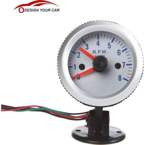 KKmoon Tachometer Tach Gauge with Holder Cup for Auto Car 2" 52mm 0~8000RPM Blue Light
