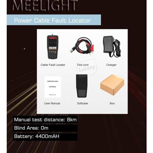 TDR Power communication cable fault tester cable longsometer broken 8KM length mixed short rangefinder
