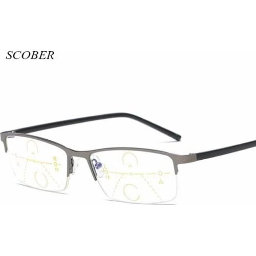 Ultralight Progressive multifocal reading glasses men smart zoom reading glasses women far near sight anti-blue eyeglasses