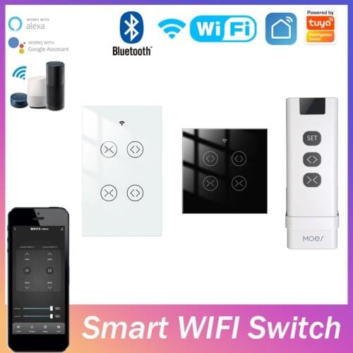 Tuya Smart WiFi+Bluetooth Smart House Blind Curtain Switch Smart Life/tuya APP Control Work With Amazon Alexa Google Home