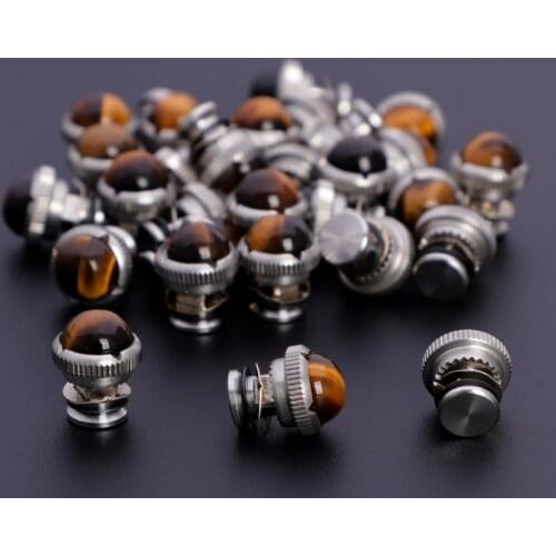 1 lot Stainless steel Bearing screws with Tiger’s eye Stone for Hair Scissors repair barber scissors accessories PJ-0002