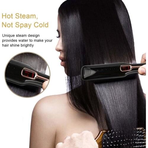 New hair straightener multi-function steam spray straightener hair comb infrared anion hair care tool