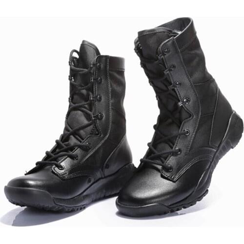 2018 CQB ultra-light combat boots summer high top desert shoes mens tactical combat security army boots