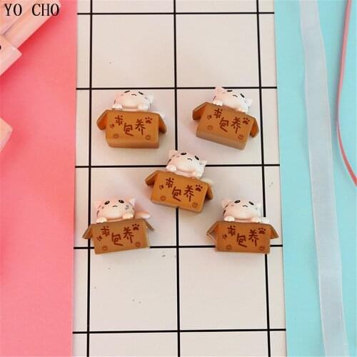 4PCS Resin Micro Landscape Crafts Cartoon Cats For Micro World Fairy Garden Bonsai Home Decoration Miniatures DIY Mini Kitten