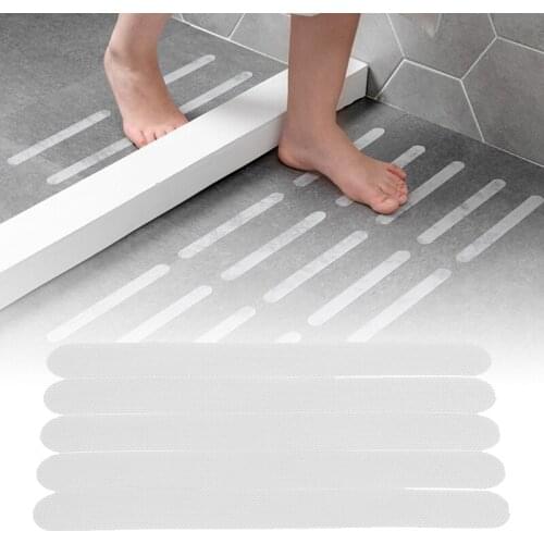 5Pcs Bathtub Staircase Transparent Anti Skid Slip Proof Safe Strip Tape Bathroom