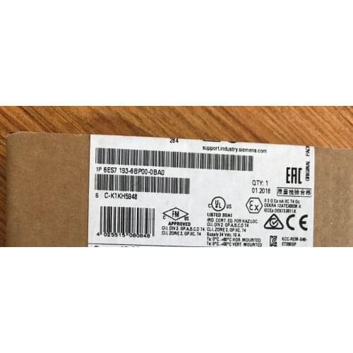 6ES7193-6BP00-0DA0new and original
