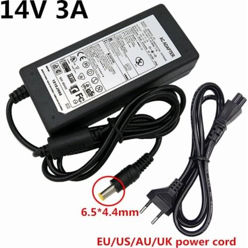 14V 3A DC 6.5*4.4mm LED Liquid Crystal Display Screen Power Adapter Supply Charger For Samsung S19A330W S19B330BW
