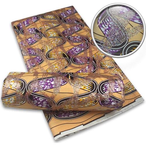 African Wax Sequins Lace Fabric Embroidery Bridal Nigerian Ankara Wax Fabric Lace For Wedding Sequins African Wax Fabrics 1-11