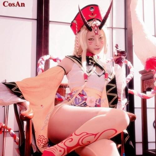 Anime Fate/Grand Order Shuten Douji Cosplay Costume Chinese Style And Han Elements Cheongsam Activity Party Role Play Clothing