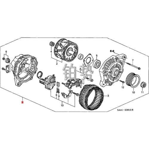 Car Generator Assembly 2004-Hon daF it1.3L Engine Assembly Generator Motor Engine Motor Engine Assembly Generator Motor