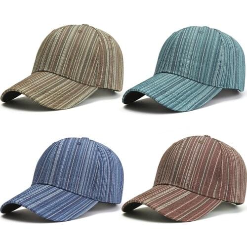 New Outdoor Stripe Baseball Cap Women and Men Summer Fashion Adjustable Visors Caps Unisex Casual Snapback Hat Sport Hip Hop Hat