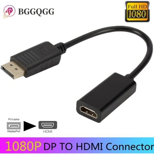 BGGQGG DP to HDMI Cable Adapter Male To Female For Laptop PC Display Port Support 4k 1080P HDMI Cable Adapter Converter HDTV