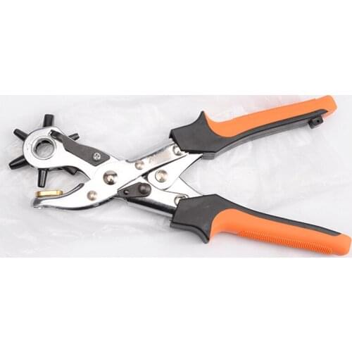 5 Hole Size Household Belt Hole Puncher Leather Punchers Tools Leathercraft Punching Machine Hand Pliers Tool Sewing Crafts