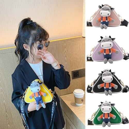 Childrens Cartoon Messenger Bag Child Bull Doll Fanny Pack Kids Banana Belt Bag Shoulder Crossbody Chest Bag Girls Boys Purse