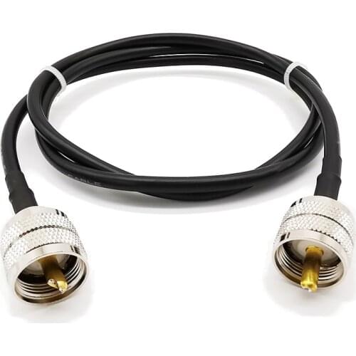 UHF RF Coaxial Connector UHF PL259 Male Plug to UHF PL259 Male Plug Connector LMR200 Pigtail Jumper Cable Cord Adapter 2M 3M 5M