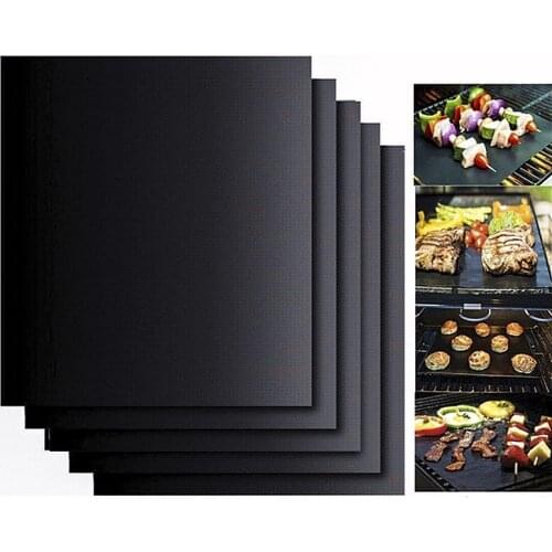 Home Grilling Mat 40*33cm Kitchen Baking Pizza Outdoor Barbecue Accessories Heat Resistance Easily Cleaned Non-stick BBQ Tools