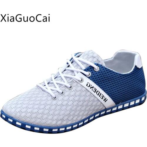 Summer 2016 Men Casual Shoes Breathable Mesh Plimsolls Mixture Color Mens Flats Lightweight Casual Shoes X891 5