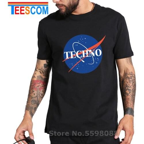 2020 New Funny Techno T shirt men Techno Music & Space lover T-Shirts Customized Original Detroit SpaceX Techno to Mars Tops Tee