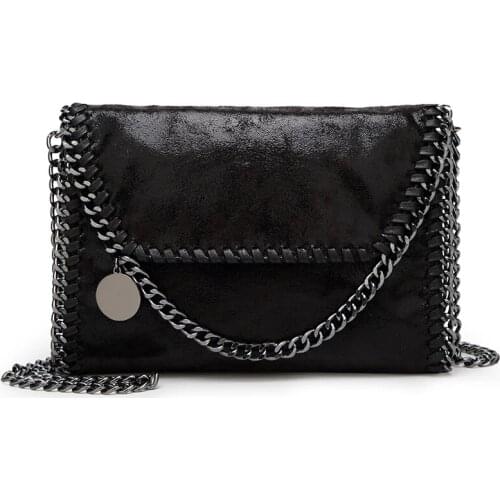 2021 new womens bags casual shoulder messenger bag chain bag shouder bag Females brand bag Lady Luxury Handbags Black