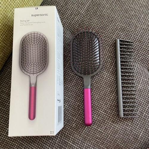 For Dyson Comb Wide Tooth air Detangling Hairdressing Rake Hair Styling massage Sharon Brush Set 2pc Tool accessories