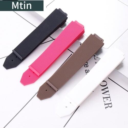 Rubber strap ladies watch accessories For Hublot watch strap outdoor sports wristband bracelet mens 15mmx21mm buckle tool