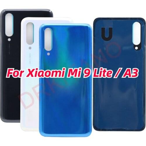 For Xiaomi Mi 9 Lite Back Battery Cover Glass CC9 Mi9 Lite Rear Glass Door Housing Case Panel For Xiaomi Mi 9 Lite Battery Cover