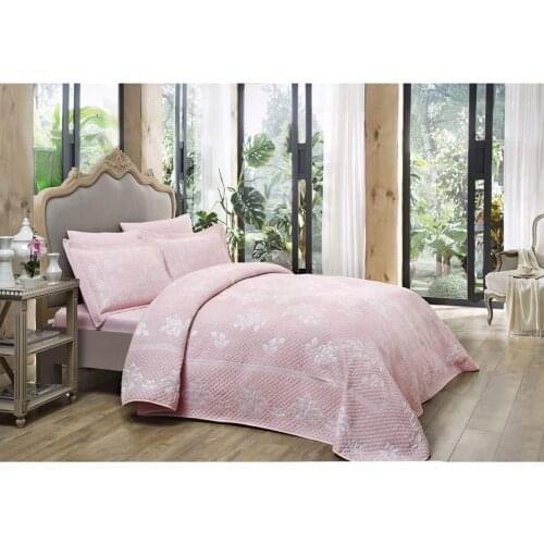 Tac Lovely Home Bed Cover Set Larsen Pink3716- Quality: Cotton-Polyester-Acrylic 19% Cotton 54% Polyester 27% Acrylic