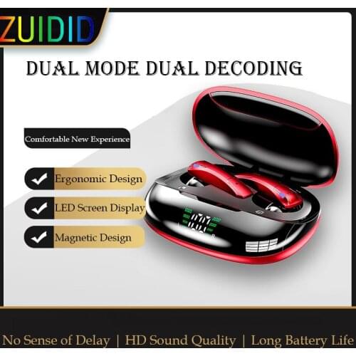 TWS Wireless Earphones Bluetooth 5.0 Headphones HD Call HIFI Sound Bass Auto Matching With Charging Cable Box Наушники Bluetooth