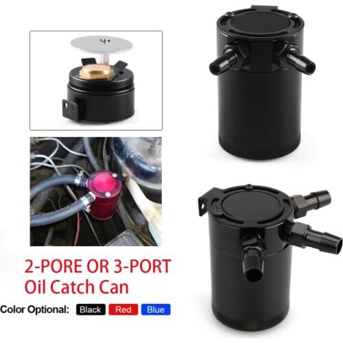 300ML Universal 2-Port Or 3-Port Oil Catch Can Baffled Aluminum Reservoir Oil Catch Tank Fuel Tank Three hole breathable Kettle