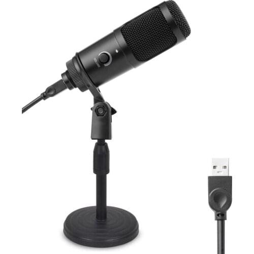 USB Computer Condenser Microphone Dual-Layer Acoustic Filter Recording Mic