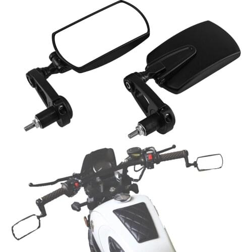 22MM / 7/8" Motorcycle Foldable Square Rear View Side Mirror Universal For BMW F650GS F700 800GS F700GS F800GT For Ducati GT1000