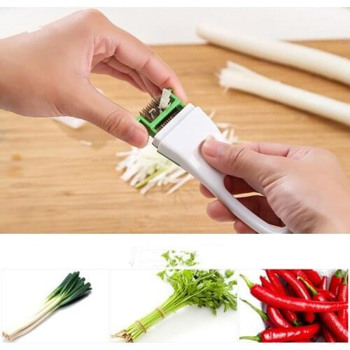 1PC Onion cutter Scallion Knife Shred Vegetable Fruit Tools Onion Cutter Slicer Peeler Chopper Shredder Kitchen Gadgets OK 0472
