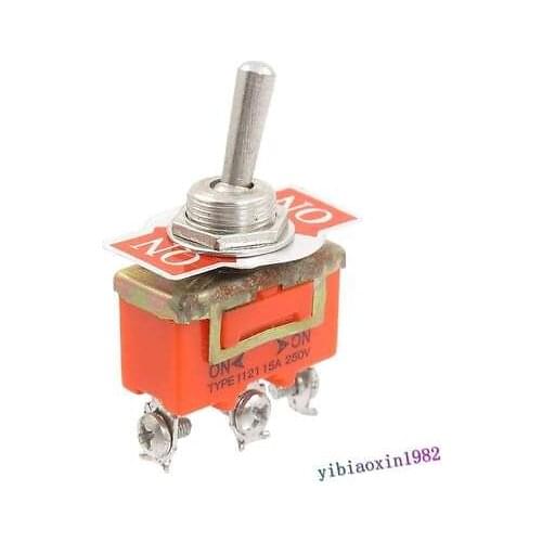 10pcs AC 250V 15A ON/ON SPDT 3 Screw Terminlas 2 Position Toggle Switch