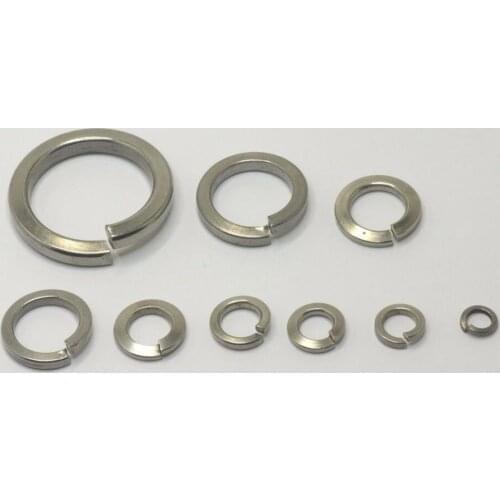 100pcs M2 M2.5 M3 M4 M5 M6 M8 M10 M12 Stainless Steel Spring Washer Split Locking Washer