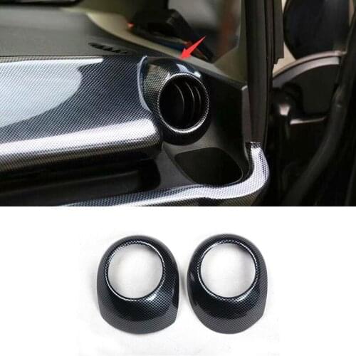 2Pcs/set Car Dashboard Side A/C Air Vent Decoration Ring Trim For Honda FIT 2008-2013 Interior Car Accessories