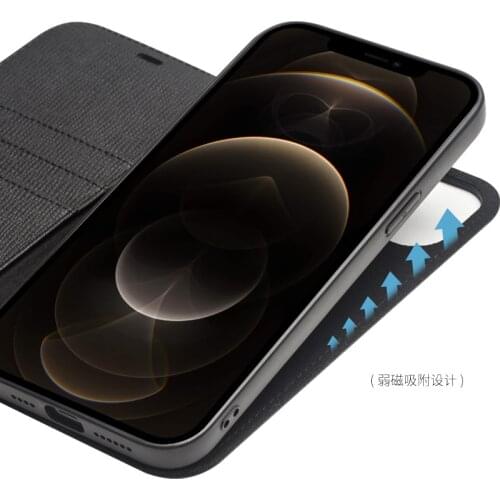 2 In 1 Genuine Leather Back Cover Phone Bag Split Flip Case For Iphone X Xr Xs 11 12 Pro Max Qialino Brand New Natural Cowhide