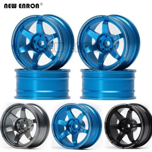 RC Car 4Pcs Alloy 6mm Offset Wheel Hub Rim for RC Car Parts 1/10 On-Road Drift Rock Traxxas HSP Tamiya HPI Kyosho RedCat Sakura