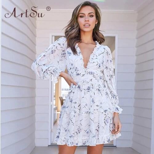 Летние шифоновые платья ArtSu China At AliExpress