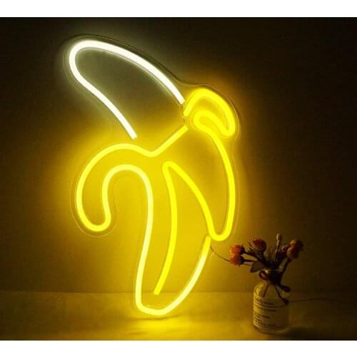 Banana LED Neon Light Wall Hanging Neon Light USB Powered for Bedroom Party Home Decor Xmas Gift